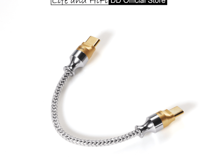 DD ddHiFi TC07S Nyx Series Silver Type-C To Type-C HiFi Audiophile USB OTG Cable (10cm  50cm) For Cheap