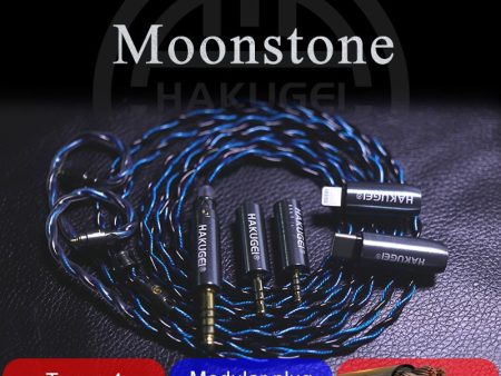 HAKUGEI Moonstone Litz 6N OCC HiFi Earphone Cable 2.5 3.5 4.4 - 0.78   MMCX   QDC   Lightning   Type-c Fashion