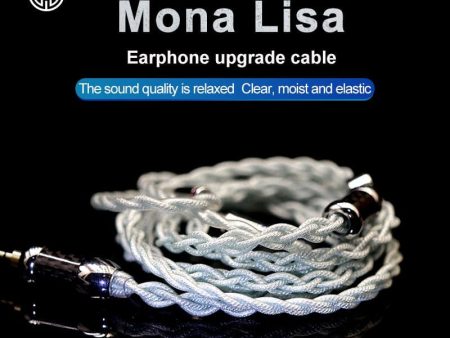 HAKUGEI Mona Lisa Copper Silver Alloy Earphone Cable 2.5 3.5 4.4 - 0.78 2Pin   MMCX Fashion