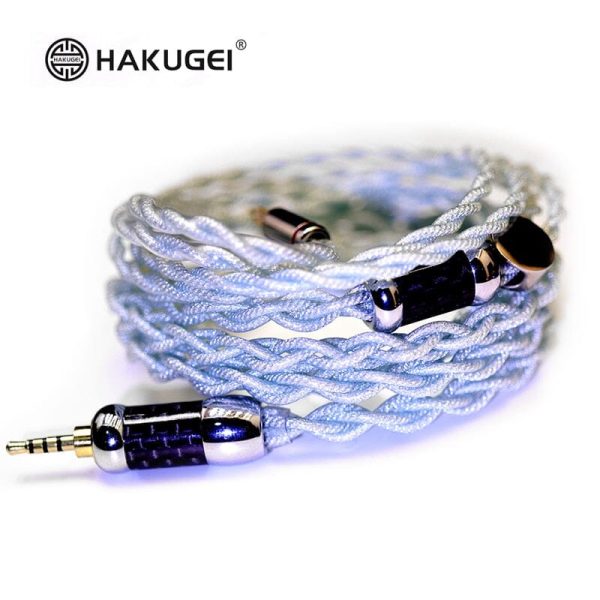 HAKUGEI Mona Lisa Copper Silver Alloy Earphone Cable 2.5 3.5 4.4 - 0.78 2Pin   MMCX Fashion