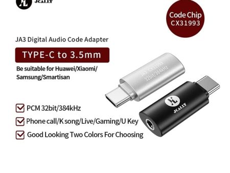 JCALLY JA3 CX31993 Type C To 3.5mm DAC USB C Audio Code Adapter Online Sale