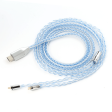 KBEAR T3 Decoding 8-Core OFC Plated With Silver Earphone Cable With Type-C - MMCX  2PIN  TFZ Connector Online Hot Sale