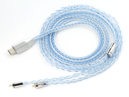 KBEAR T3 Decoding 8-Core OFC Plated With Silver Earphone Cable With Type-C - MMCX  2PIN  TFZ Connector Online Hot Sale