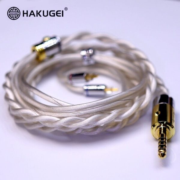 HAKUGEI White Dragon Gold Silver Palladium Alloy Shielding Cable 2.5 3.5 4.4 - 0.78 2Pin   MMCX Hot on Sale