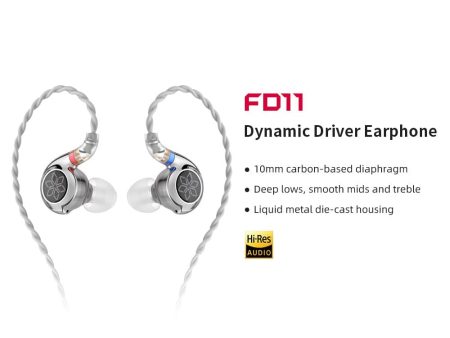 FiiO FD11 10mm Dynamic Driver In-Ear Monitors With 0.78mm Detachable Cable Supply