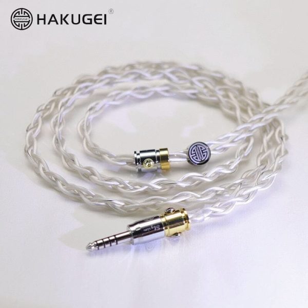 HAKUGEI Skyrim Litz 6N Pure Silver Shielding Cooxical Earphone Cable 2.5 3.5 4.4 - 0.78 2Pin   MMCX For Cheap