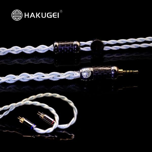 HAKUGEI Mona Lisa Copper Silver Alloy Earphone Cable 2.5 3.5 4.4 - 0.78 2Pin   MMCX Fashion