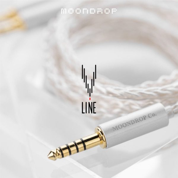 Moondrop Line V 6N Single Crystal Copper Silver-Plated Headphone Cable Online Hot Sale