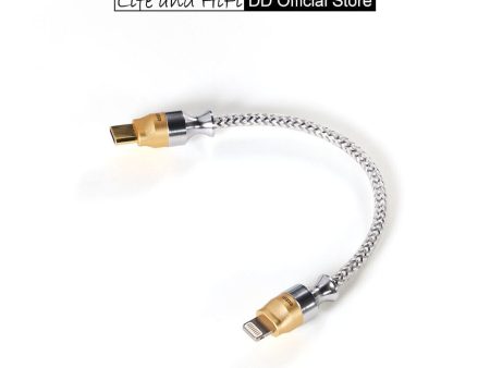 DD ddHiFi MFi07S Nyx Series Silver Shielded Lightning To USB-C HiFi OTG Cable (10cm  50cm) For Cheap