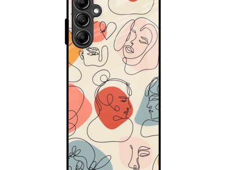 Abstract Faces Glass Case for Samsung Galaxy A14 5G Hot on Sale