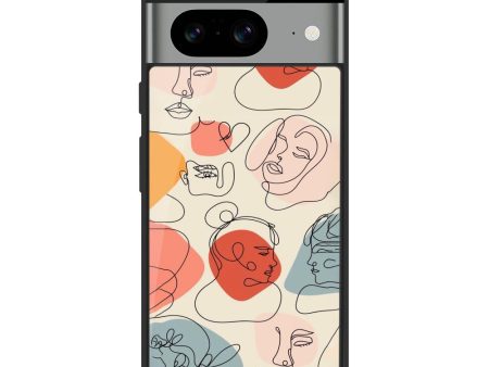 Abstract Faces Glass Case for Google Pixel 8 Supply