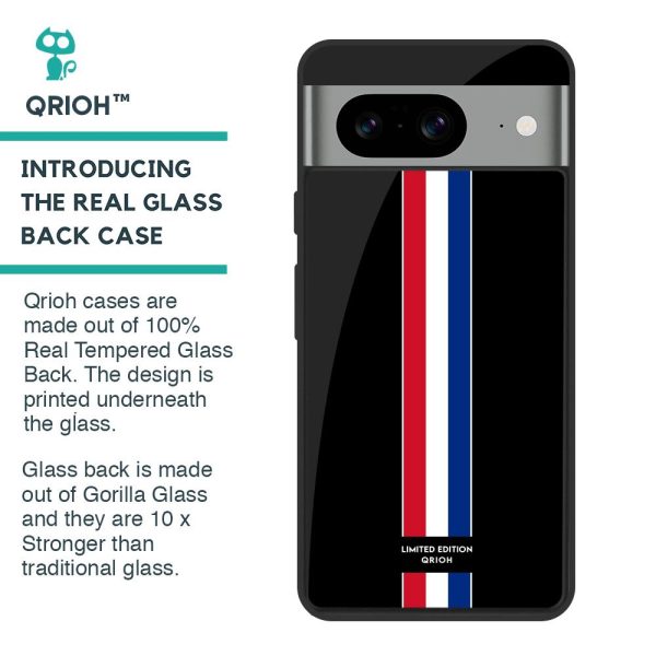 Flag Striped Glass Case for Google Pixel 8 Online now