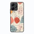 Abstract Faces Glass Case for Poco M6 Pro 5G Discount