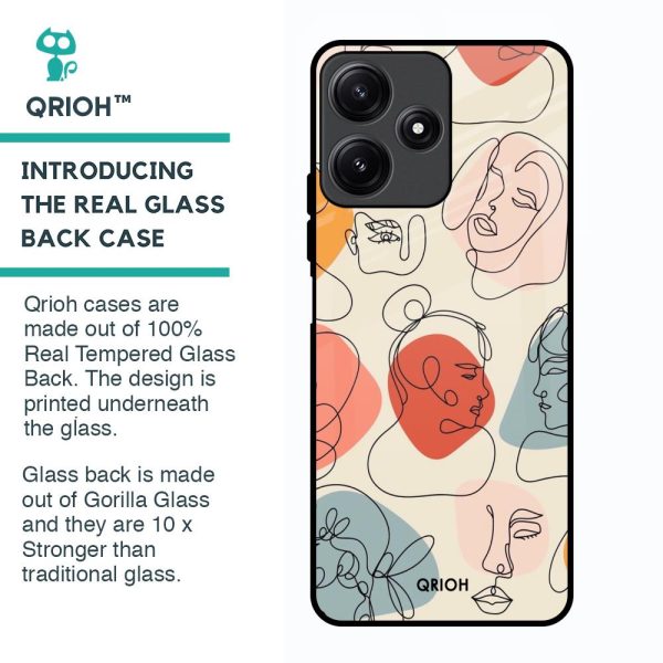 Abstract Faces Glass Case for Poco M6 Pro 5G Discount